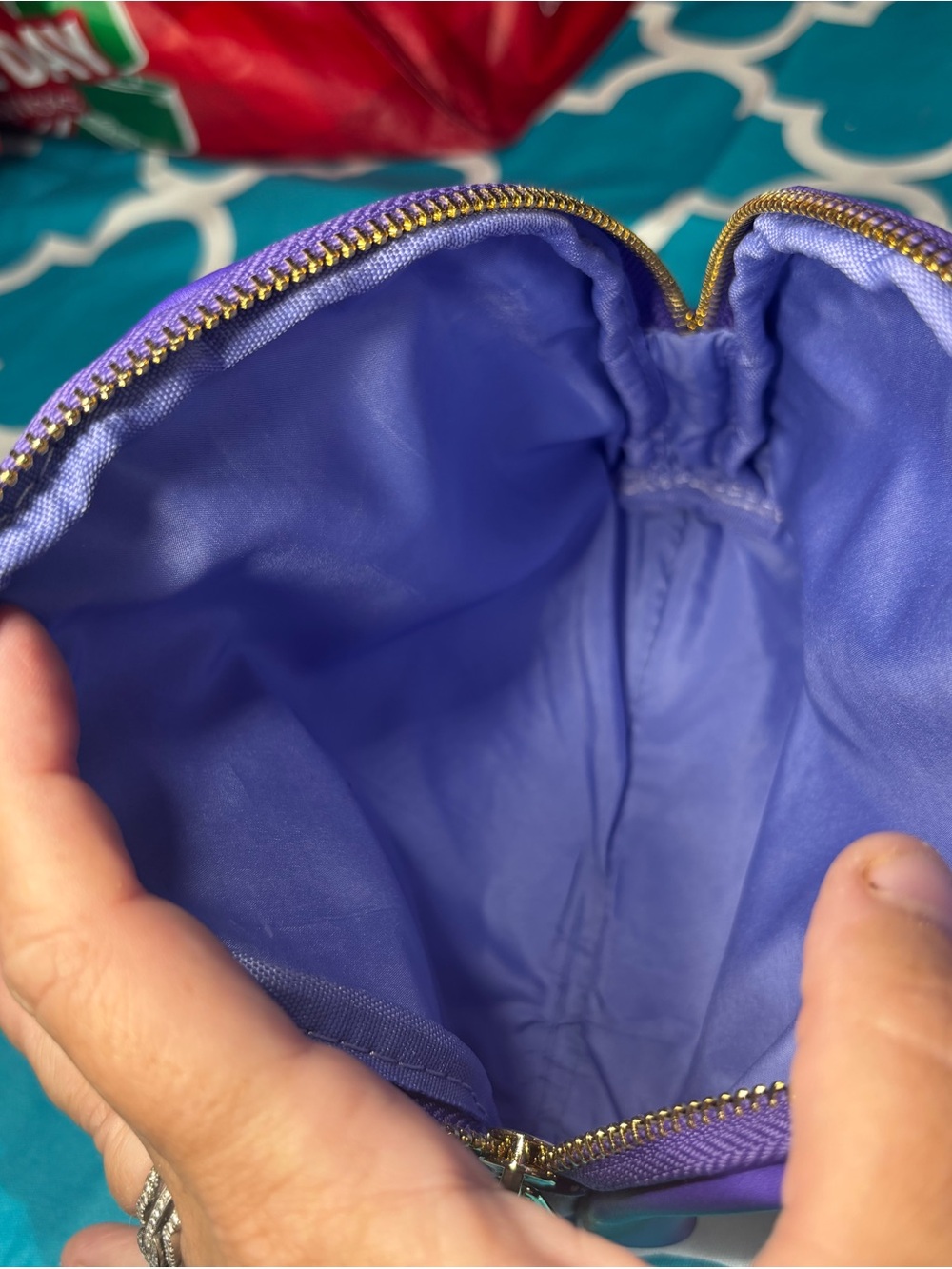 New Disney Purple Character Cosmetic Pouch Makeup Bag - Picture 6 of 6